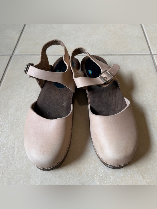 Lotta From Stockholm Shoes - Lotta's Stockholm Swedish Comfort Womens 38 US 8 Wooden Clog Sandals Leather